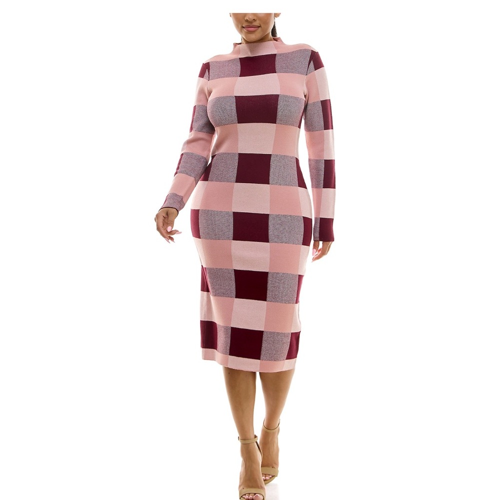 Jacquard sheath dress color :wine mauve